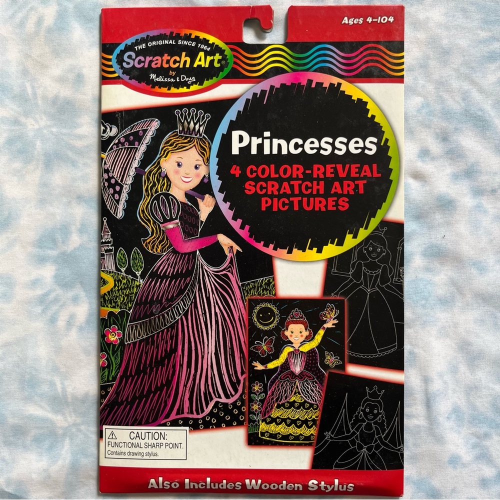 Melissa & Doug Scratch Art "Princesses" 4 pack of scratch art boards - BRAND NEW